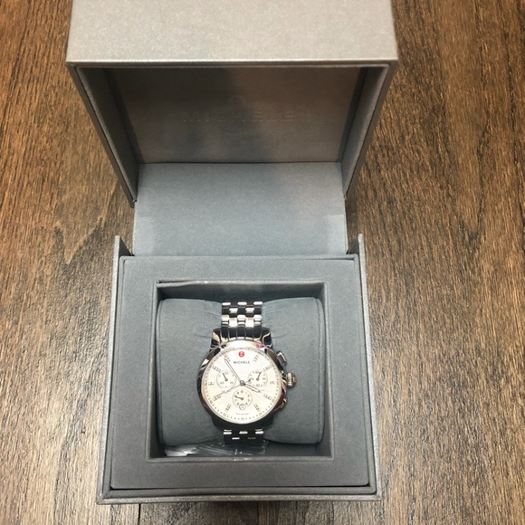 Michele Silver Uptown Diamond Dial Watch - Picture 3 of 16